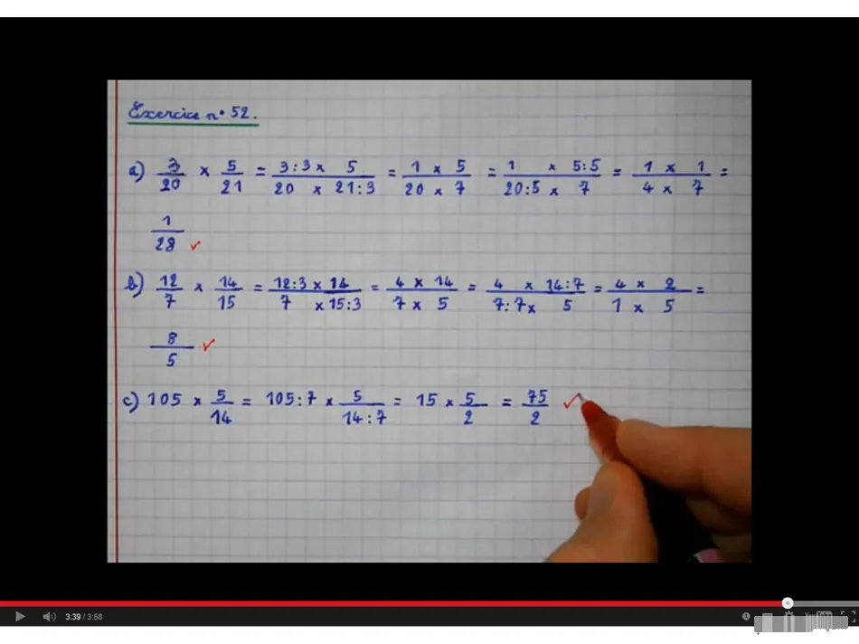 Les corrigés de mathématiques en vidéo