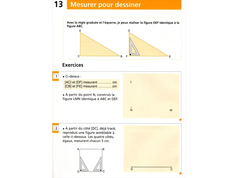 Cours de géométrie CE1