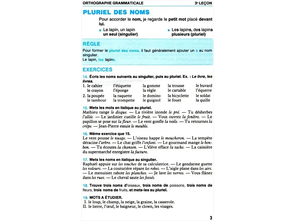 Cours de français - Exercices du Bled suivis d'une dictée enregistrée