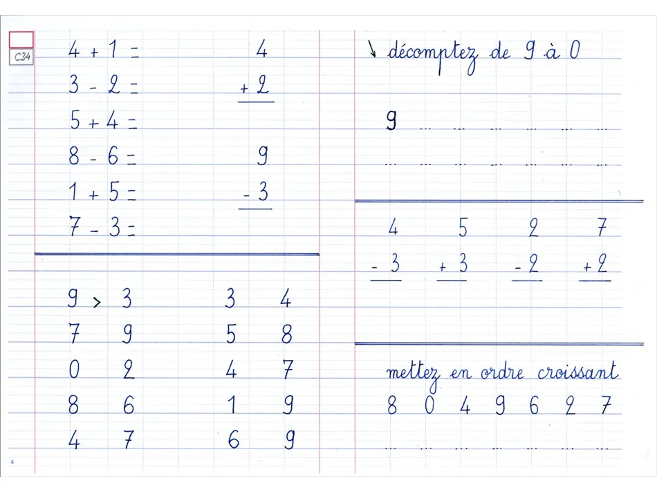 Cours de mathématiques CP